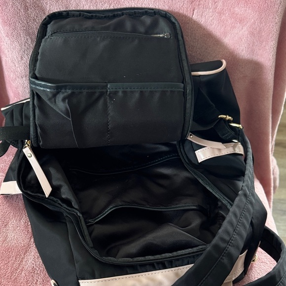 Stylish Black Backpack with Pink Accents main image 4